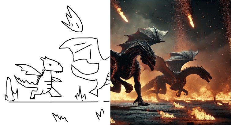 Sketch turned into an image with Zoviz Sketch to Image