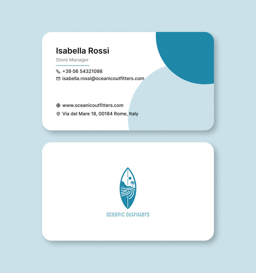 Johann Meier business card generated by Zoviz