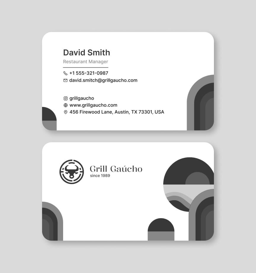 business card desinged by Zoviz business card generator