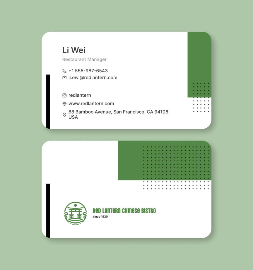 Sophia Wagner's business card made from zoviz