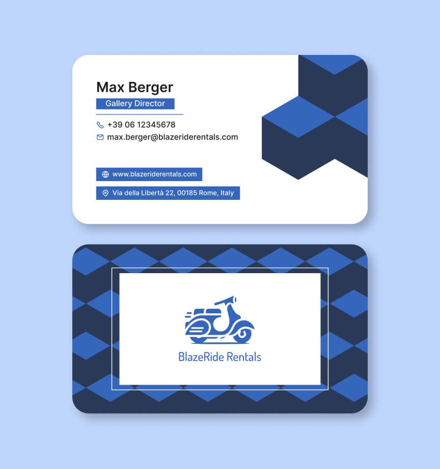 Emily thompson business card designed by zoviz business card maker