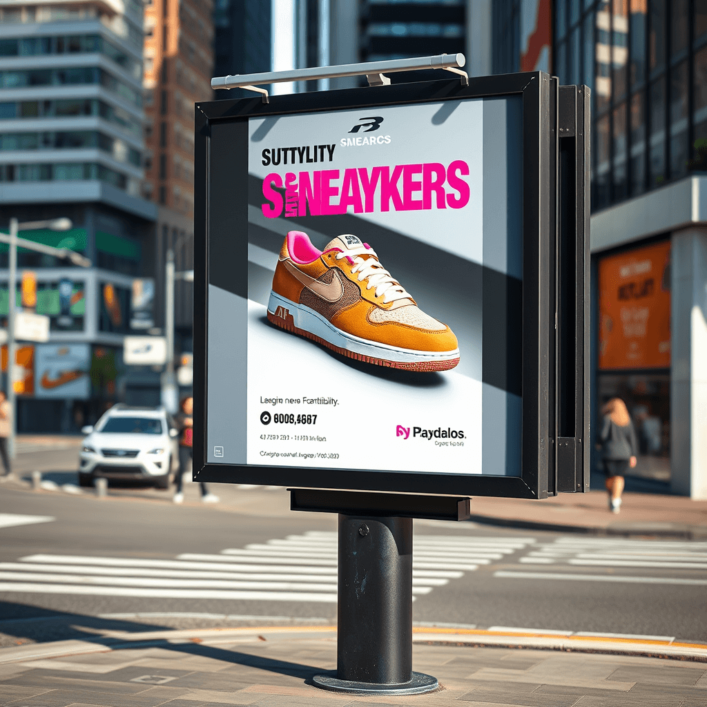 urban sneaker ad ai image generator free online mockup