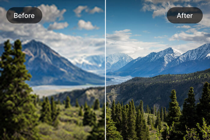free image quality enhancer before and after results comparison