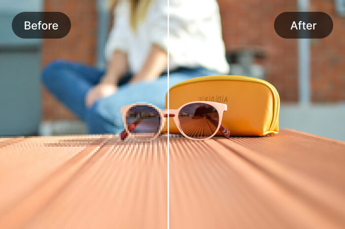 Product photo ai upscaler, sharperner, enhancer results of Zoviz