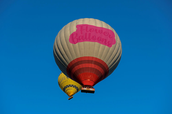 Photo before cleaning up sky and balloons using AI to remove objects from image