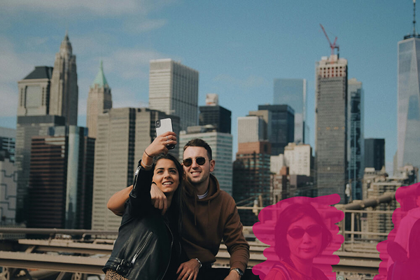 Travel picture before using AI to remove tourists from photo online
