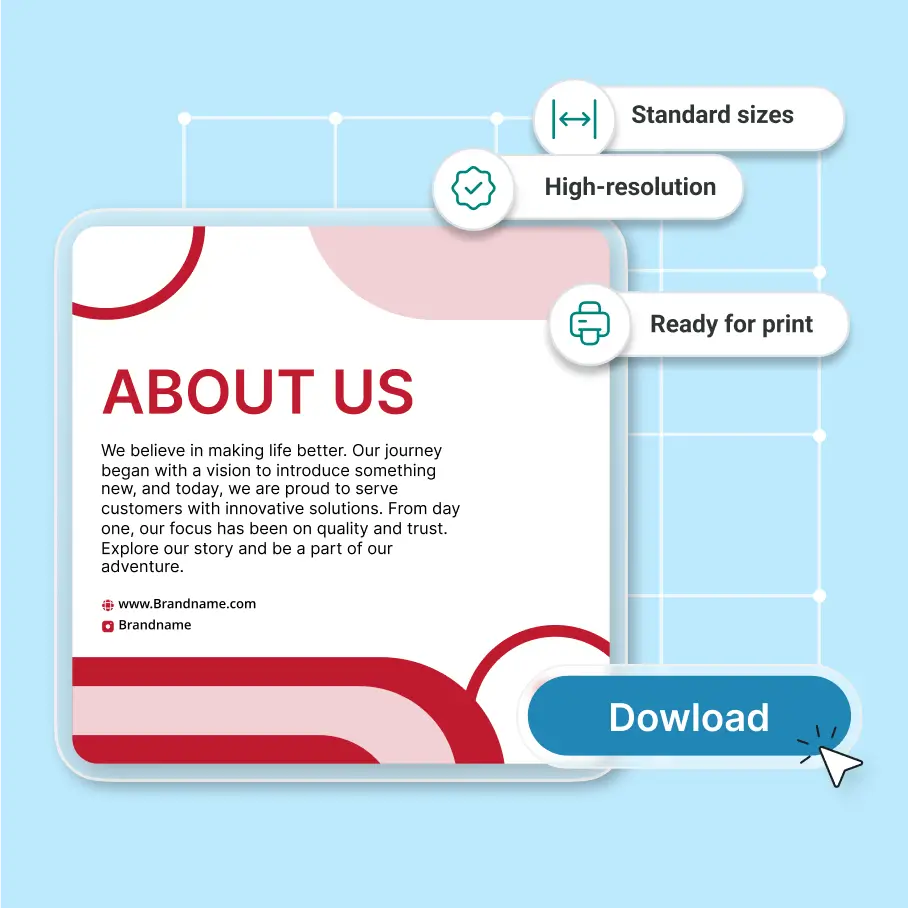 Design a card and download ready to print card format online