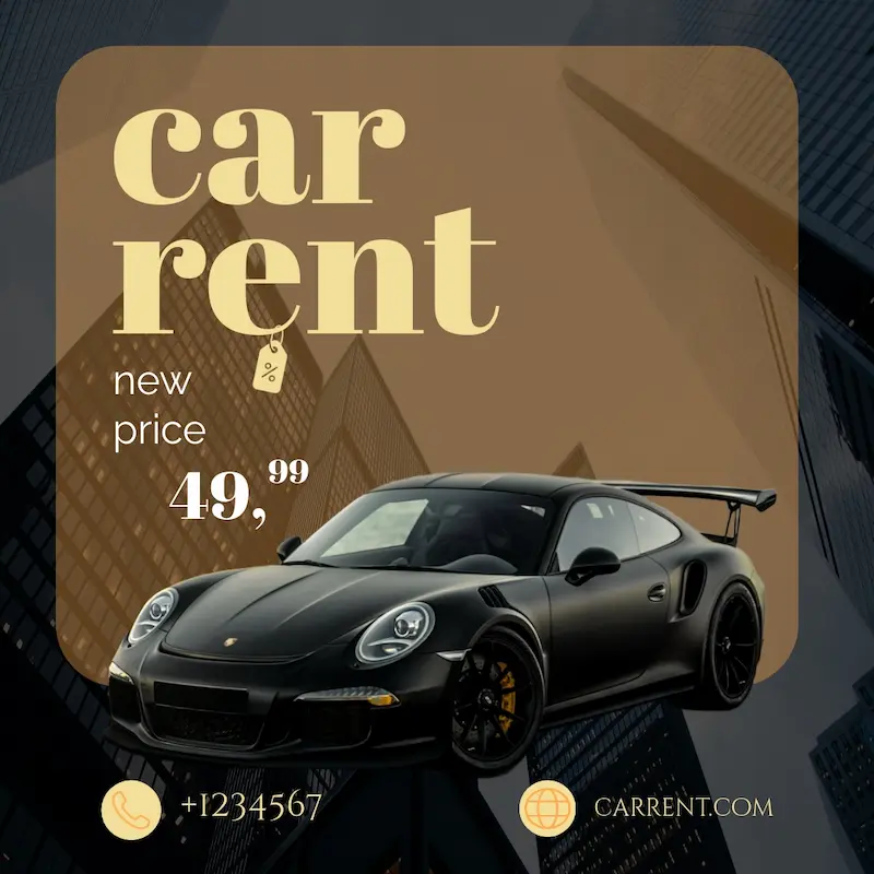 facebook post design for rent a car businesses
