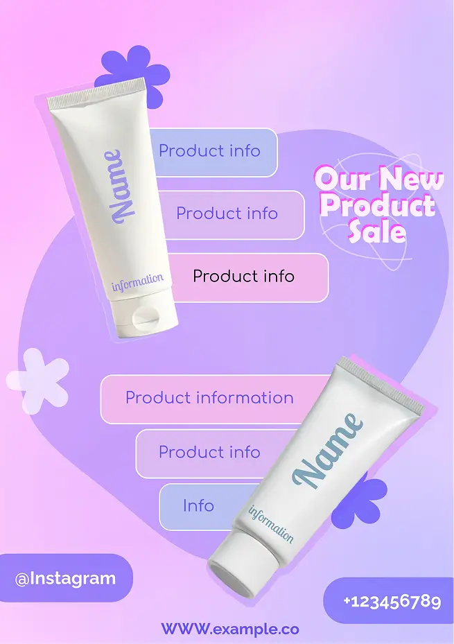 Promotional flyer template for new product sale with modern design