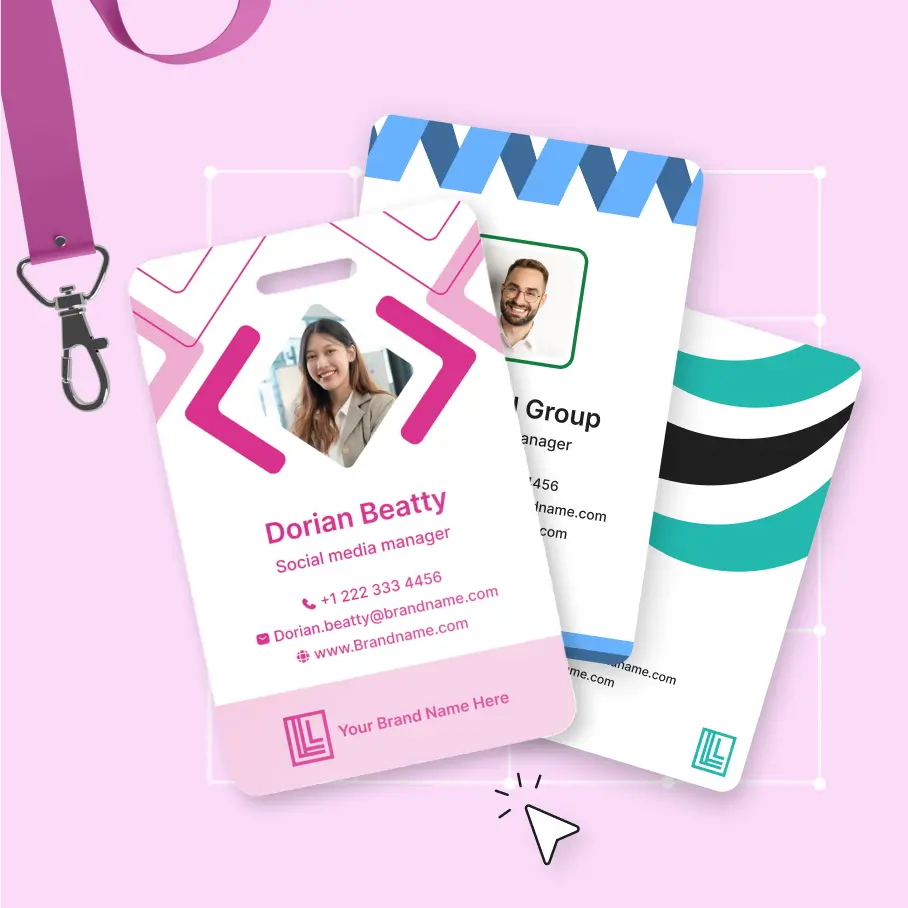 Step one of creating an ID card online by uploading a profile photo using an AI ID card generator