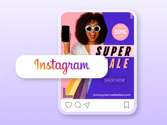 Instagram post design template for social media marketing