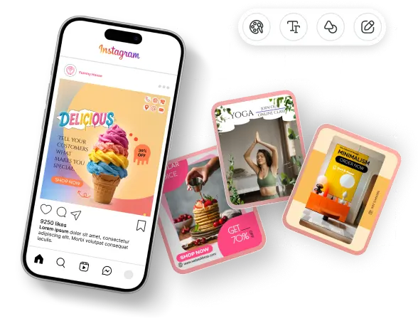 make an instagram post design with free templates