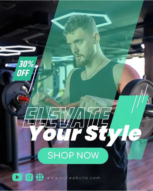 insta post designs generator for gym business