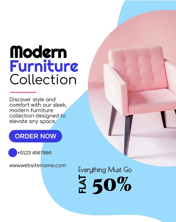 instagram post templates online for furniture store