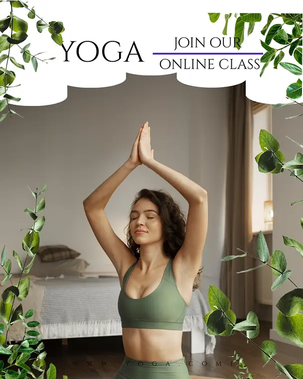 Yoga class online insta post templates