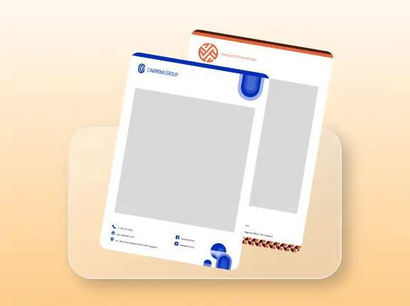 Letterhead design template for official business documents