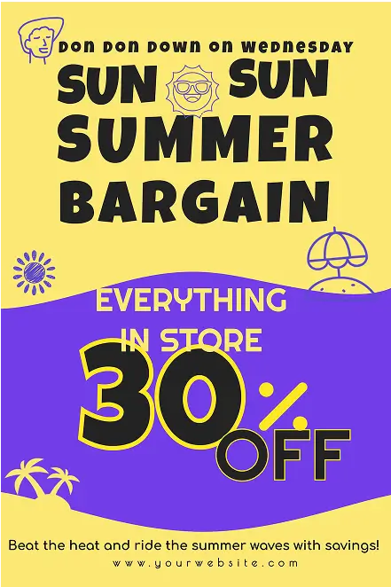 Summer sale poster design