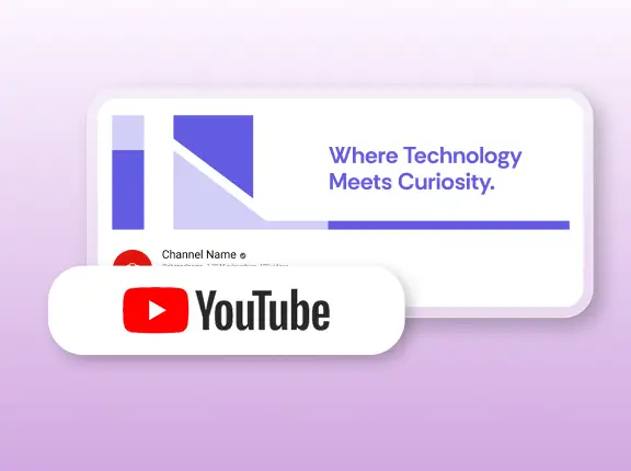 YouTube cover design template for channel branding