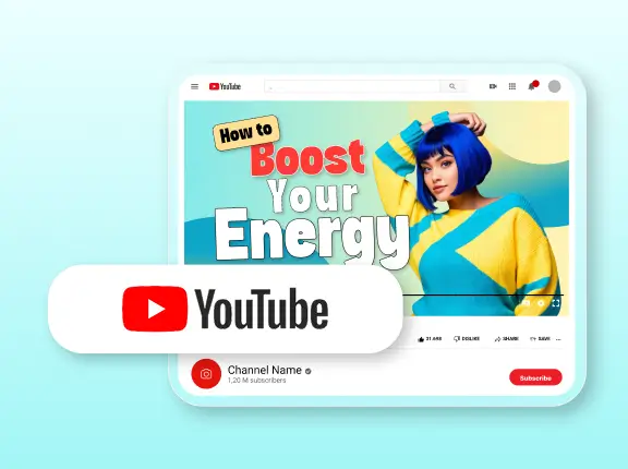 YouTube thumbnail design template for video marketing